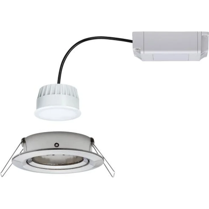 Paulmann 929.58 Nova Plus LED Einbauleuchte Smart Home, ZigBee, rund schwenkbar, 6 W, dimmbar, Einbaustrahler, Eisen gebürstet, Spot, Alu Zink, Einbaulampe, 2700 K – Bild 5