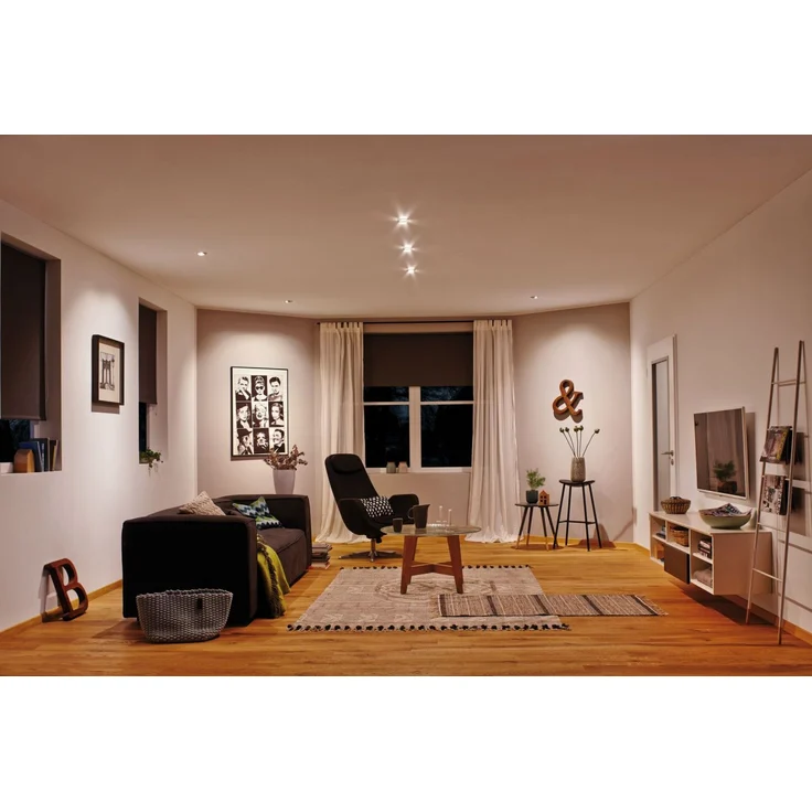 Paulmann 929.58 Nova Plus LED Einbauleuchte Smart Home, ZigBee, rund schwenkbar, 6 W, dimmbar, Einbaustrahler, Eisen gebürstet, Spot, Alu Zink, Einbaulampe, 2700 K – Bild 6