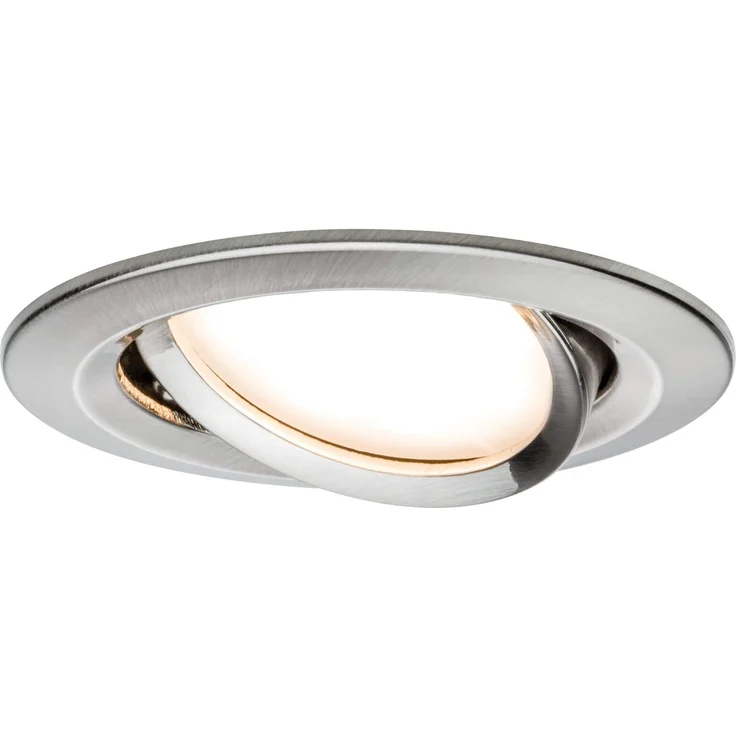 Paulmann 929.58 Nova Plus LED Einbauleuchte Smart Home, ZigBee, rund schwenkbar, 6 W, dimmbar, Einbaustrahler, Eisen gebürstet, Spot, Alu Zink, Einbaulampe, 2700 K – Bild 2
