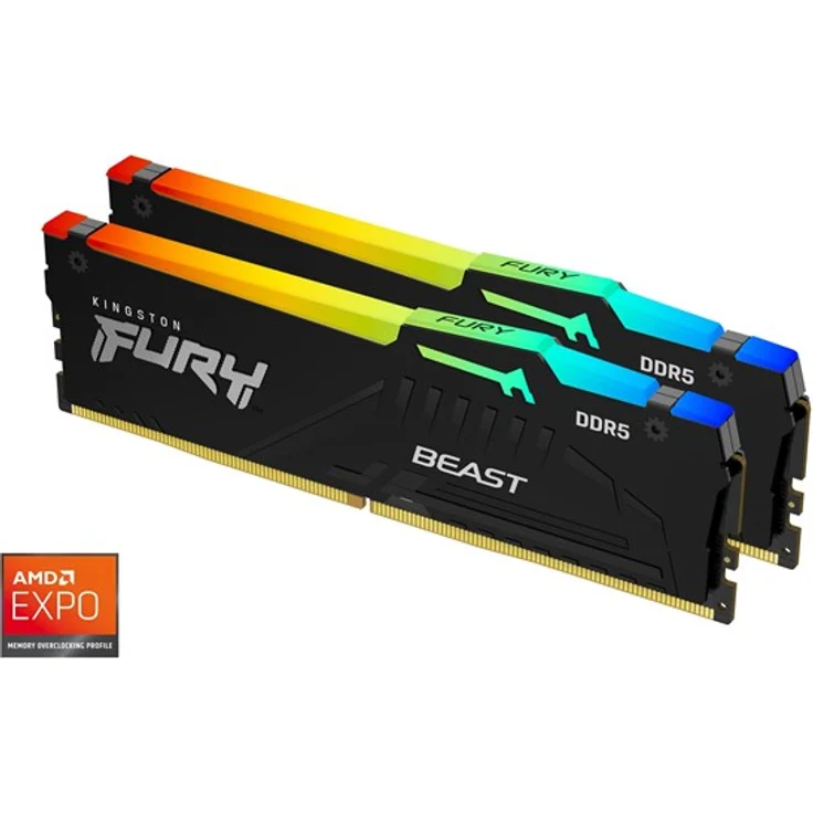 Kingston FURY Beast RGB DDR5-6000 C36 DC - 32GB (AMD EXPO) – Bild 1