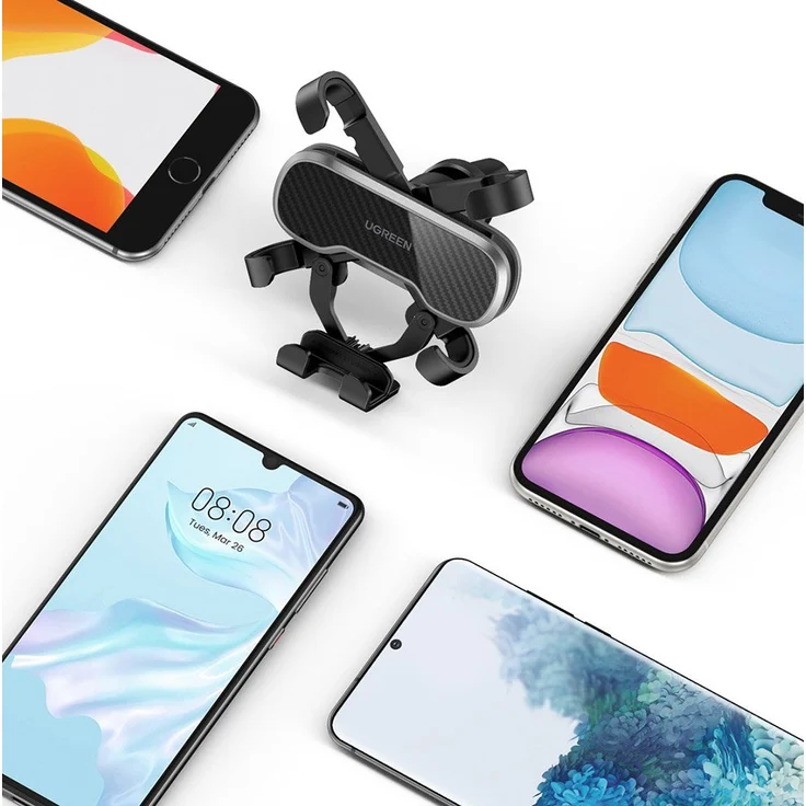 Ugreen Gravity Handy-Halterung für Lüftung KFZ Halter Smartphone Lüftungsgitter in schwarz – Bild 5