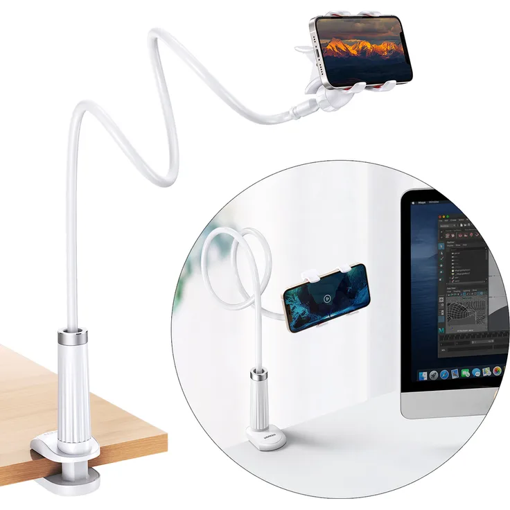 UGREEN Handyhalterung für Bett Schwanenhals Halterung Handy Tischhalterung kompatibel mit Smartphones 4-7,2 Zoll
