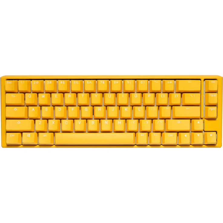 Ducky One 3 Yellow SF PBT, Layout: US QWERTY, mechanisch, Cherry MX RGB BROWN, RGB, Gaming-Tastatur (DKON2167ST-BUSPDYDYYYC1) – Bild 1