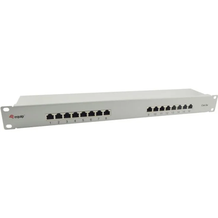 Equip Patchpanel 16x RJ45 Cat5e 19'' 1HE grau