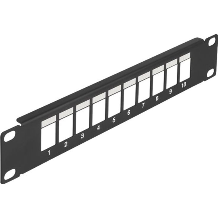 Delock 10'' Keystone Patchpanel 10 Port schwarz