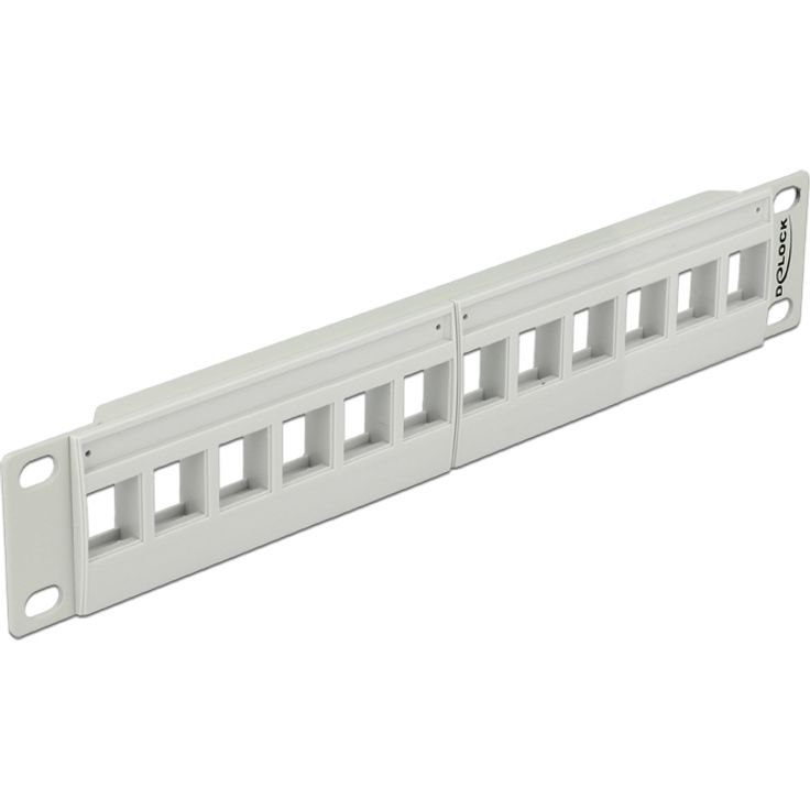 Delock Keystone 10'' Patchpanel 12 Port grau 43309