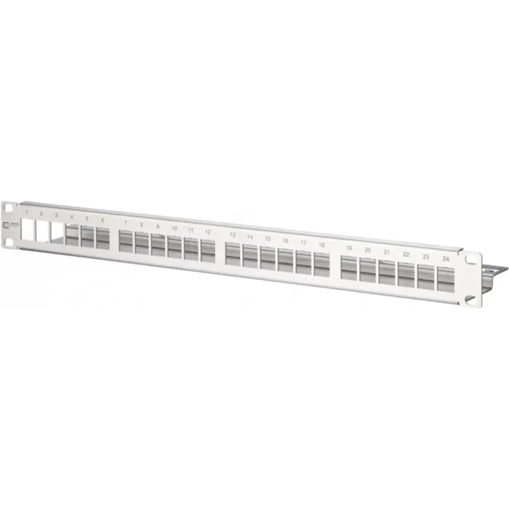 Metz Connect Unequipped - Patch Panel - rostfreier Edelstahl - 1U - 48.3 cm (19'') - 24 Ports