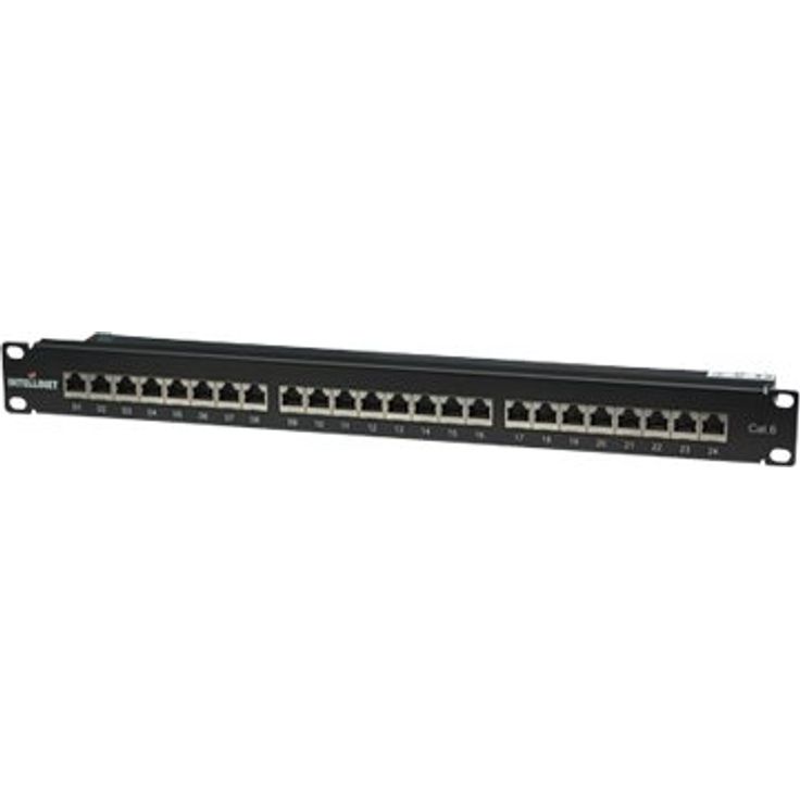 Intellinet 720038 Schalttafel-Steckbrette 24-Port Patch-Panel - RAL 9010