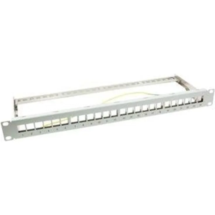 LogiLink 19'' Patch panel for 24 keystone jacks 1U unloaded grey
