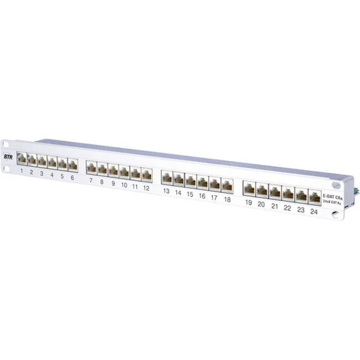METZ E-DAT C6A 24x8 Patchfeld 24 Port Cat.6A 130855C-E