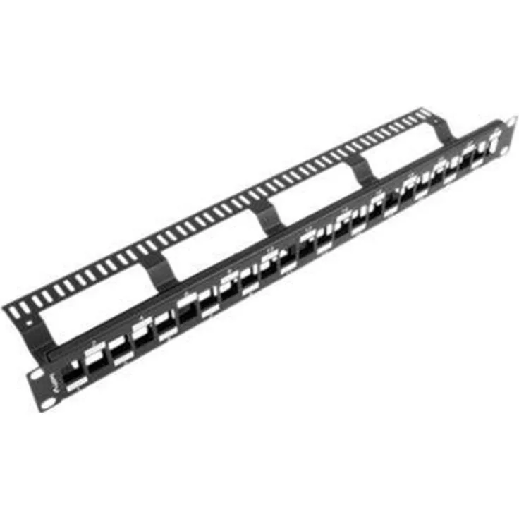 Lanberg PPKS-1224-B - patch panel (blank) - 1U - 19''