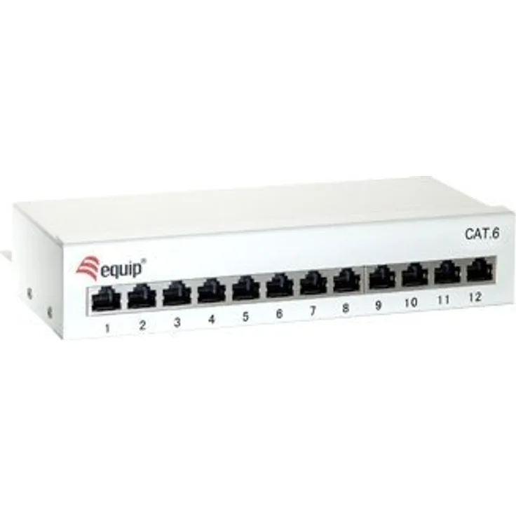 equip Patch Panel - Patch Panel - RJ-45 X 12 - Hellgrau, RAL 7035