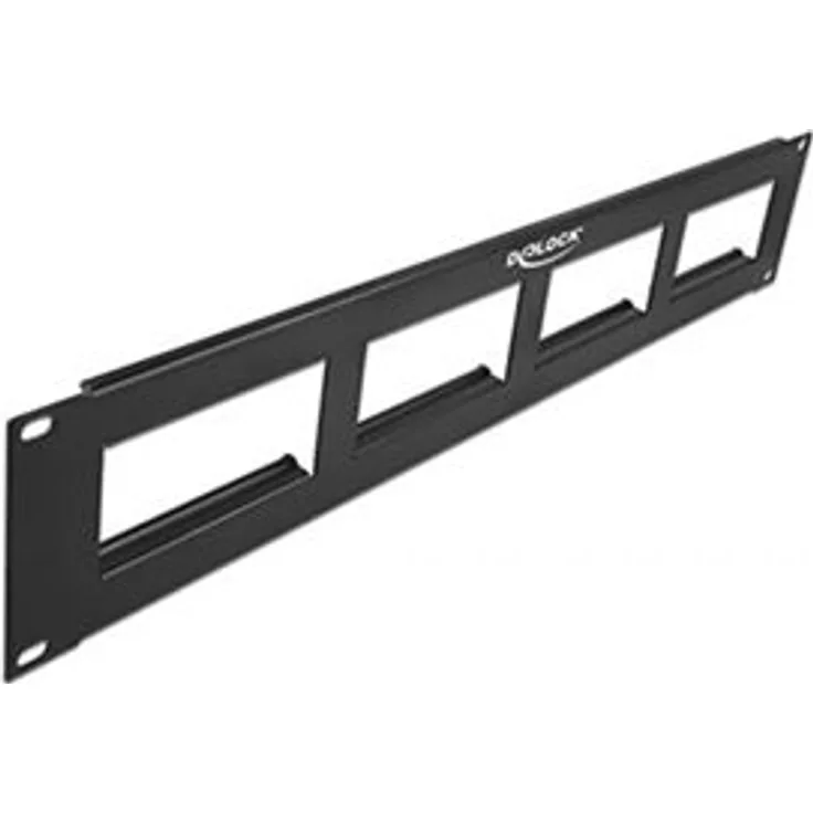 Delock Patch Panel - Rack montierbar - Schwarz - 2U - 48.3 cm (19'')