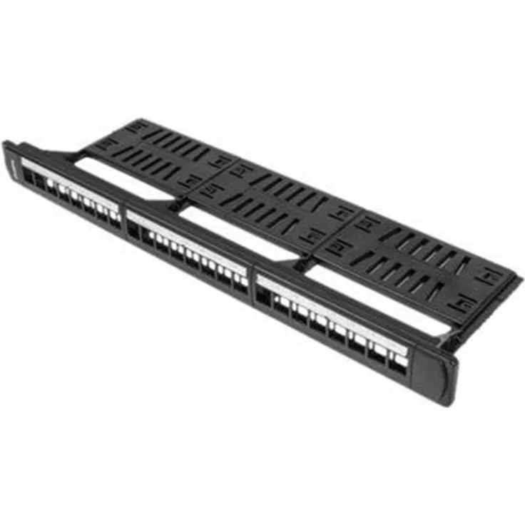 Lanberg PPKS-1124-B - patch panel (blank) - 1U - 19''