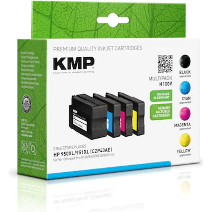 KMP Tintenpatronen Multipack ersetzt HP 950XL + 951XL (C2P43AE)