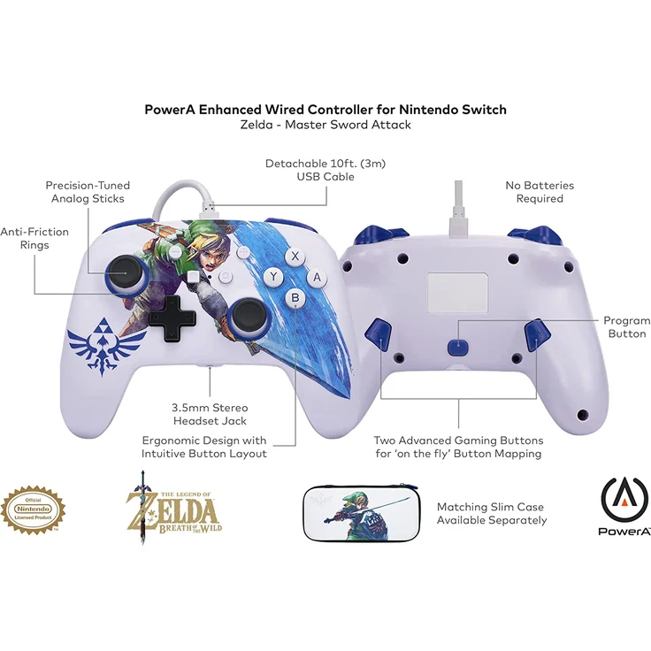 PowerA Enhanced Wired Controller - Master Sword Attack (Switch) – Bild 5