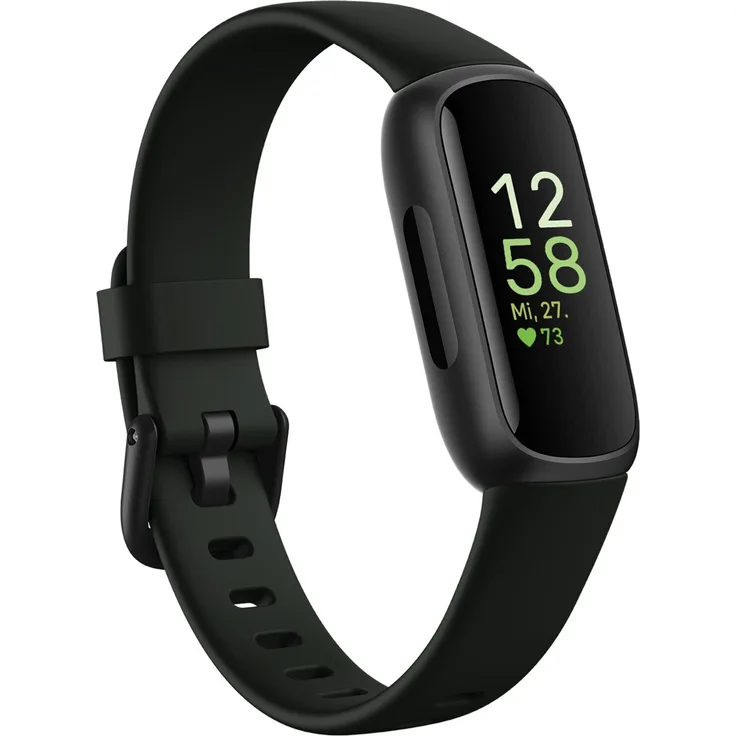 Fitbit Inspire 3 Fitness-Tracker Unisex, Einheitsgröße, Silikonarmband, Nachtschwarz/Schwarz