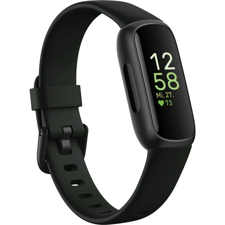 Fitbit Inspire 3 Fitness-Tracker Unisex, Einheitsgröße, Silikonarmband, Nachtschwarz/Schwarz – Bild 1