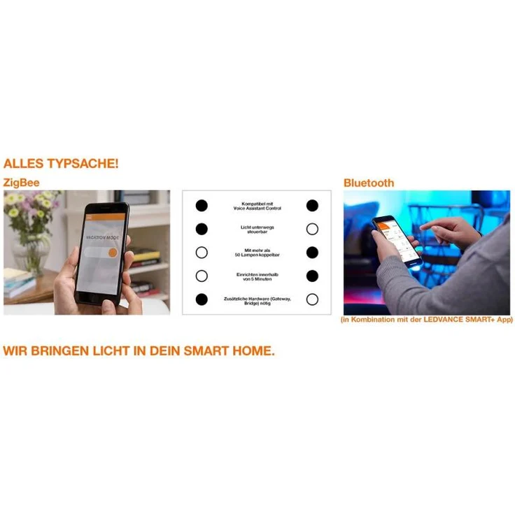 LEDVANCE SMART+ Filament Classic DIM Smarte LED-Lampe mit Bluetooth Mesh Technologie, Sockel E27, Dimmbar, Warmweiß (2700K), 100W-Ersatz, steuerbar mit Alexa, Google und Apple Voice Control, 1er-Pack – Bild 6