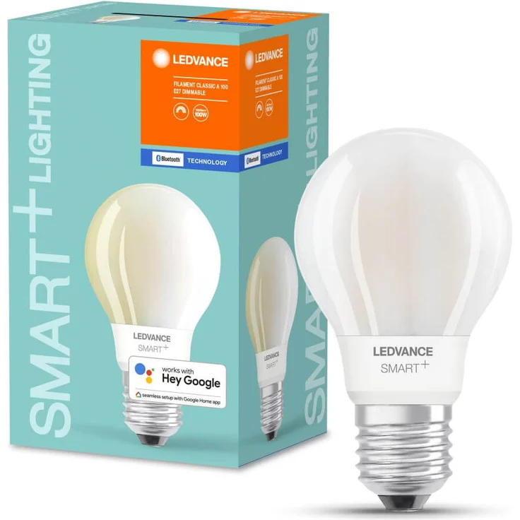 LEDVANCE SMART+ Filament Classic DIM Smarte LED-Lampe mit Bluetooth Mesh Technologie, Sockel E27, Dimmbar, Warmweiß (2700K), 100W-Ersatz, steuerbar mit Alexa, Google und Apple Voice Control, 1er-Pack – Bild 1