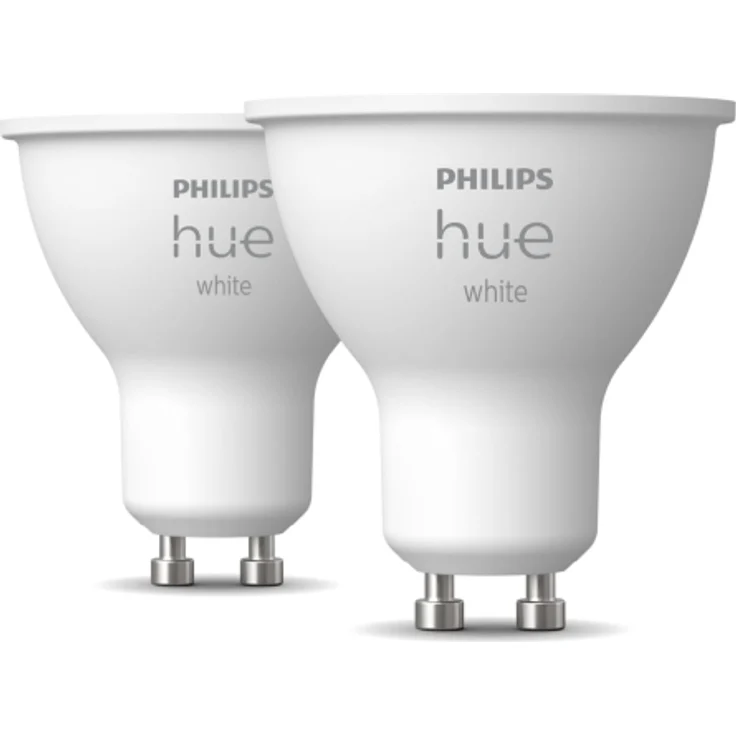 Philips Hue White GU10 LED Lampe Doppelpack, dimmbar, warmweißes Licht, steuerbar via App, kompatibel mit Amazon Alexa (Echo/Echo Dot), 2x 400 lm – Bild 3