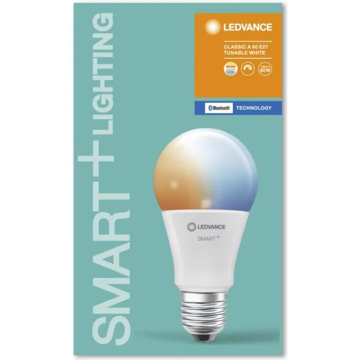 LEDVANCE SMART+ Classic TW Smarte LED-Lampe mit Bluetooth Mesh Technologie, E27, Dimmbar, Lichtfarbe änderbar (2700-6500K), ersetzt Glühlampen mit 60W, steuerbar mit Amazon Alexa und Google, 1er-Pack – Bild 4