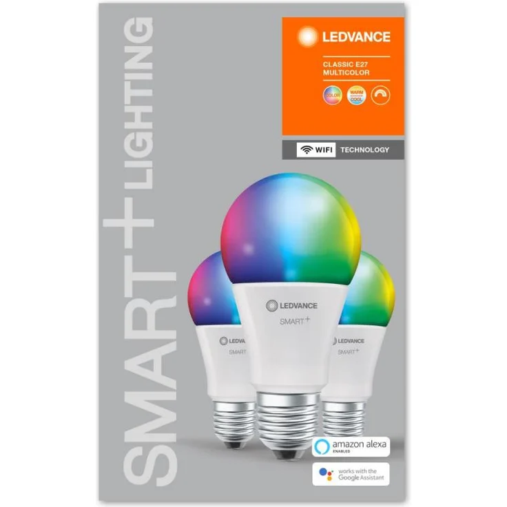LEDVANCE SMART+ 3er Pack Classic E27 Leuchtmittel RGBW dimmbar 9W 2700-6500K – Bild 5