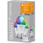 LEDVANCE SMART+ 3er Pack Classic E27 Leuchtmittel RGBW dimmbar 9W 2700-6500K