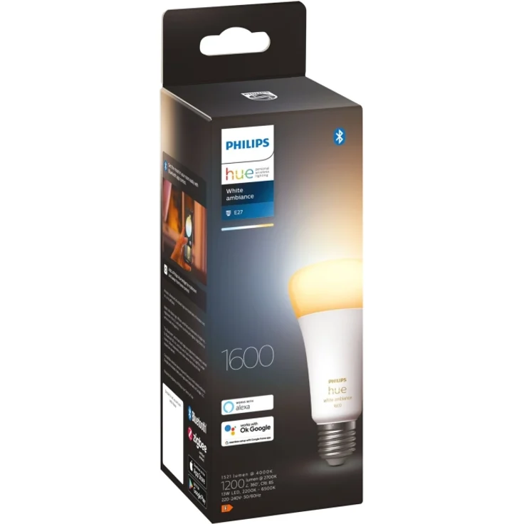Philips Lighting Hue LED-Leuchtmittel Hue White Ambiance E27 Einzelpack 1200lm 100W – Bild 2