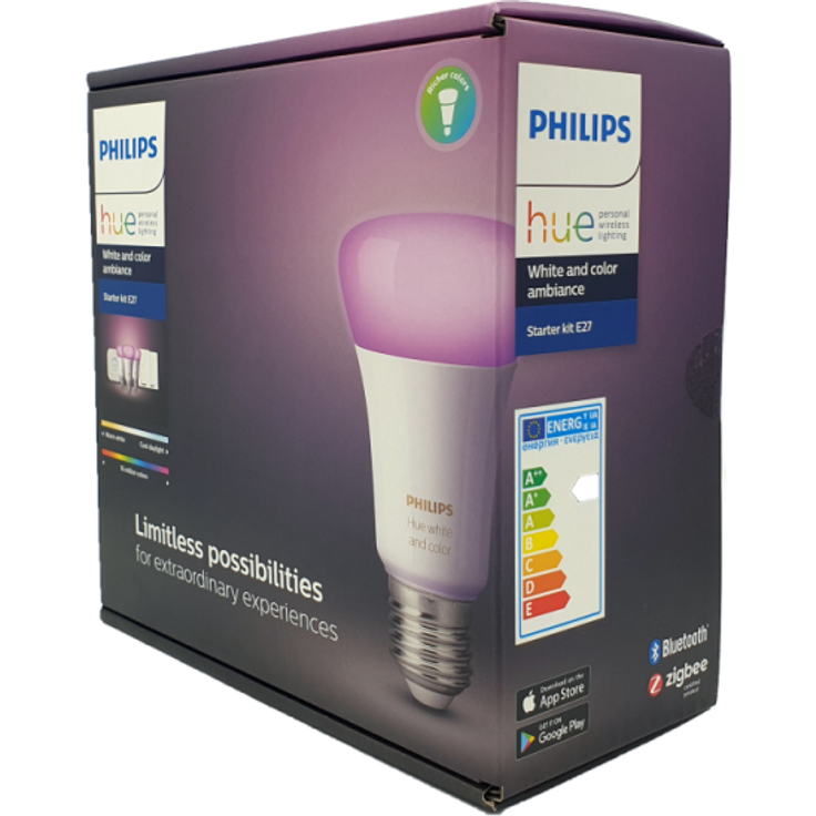 Philips Hue White & Color Ambiance E27 3er Starter Set inkl. Dimmer Switch 75W E27 – Bild 6