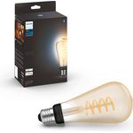 Philips Lighting Hue LED-Leuchtmittel Hue White Ambiance E27 Einzelpack Giant Edison ST72 Filament