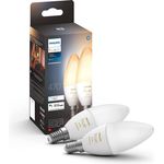 Philips Lighting Hue LED-Leuchtmittel (Erweiterung) Hue White Ambiance Doppelpack E14 2x470lm E14