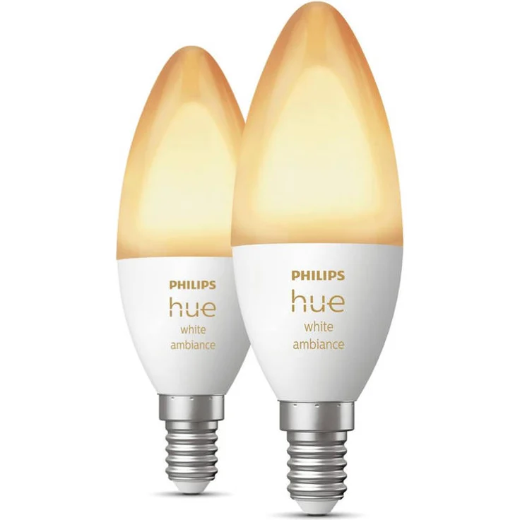 Philips Lighting Hue LED-Leuchtmittel (Erweiterung) Hue White Ambiance Doppelpack E14 2x470lm E14 – Bild 2