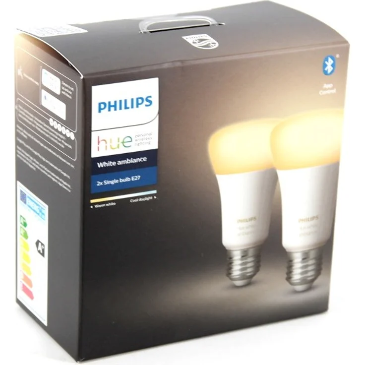 Philips Hue White Ambiance E27 LED Lampe Doppelpack 2x 8,5 W Bluetooth – Bild 2