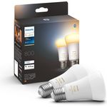 Philips Hue White Ambiance E27 LED Lampe 2-er Pack, dimmbar, alle Weißschattierungen, steuerbar via App, kompatibel mit Amazon Alexa (Echo, Echo Dot)