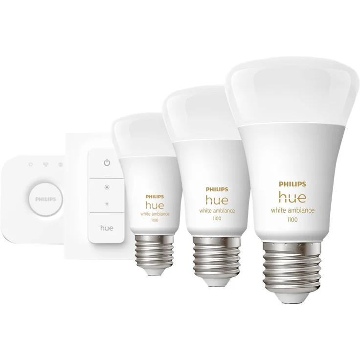 Philips Hue White Ambiance E27 3er Starter Set inkl. Dimmschalter 3x806lm 75W – Bild 6