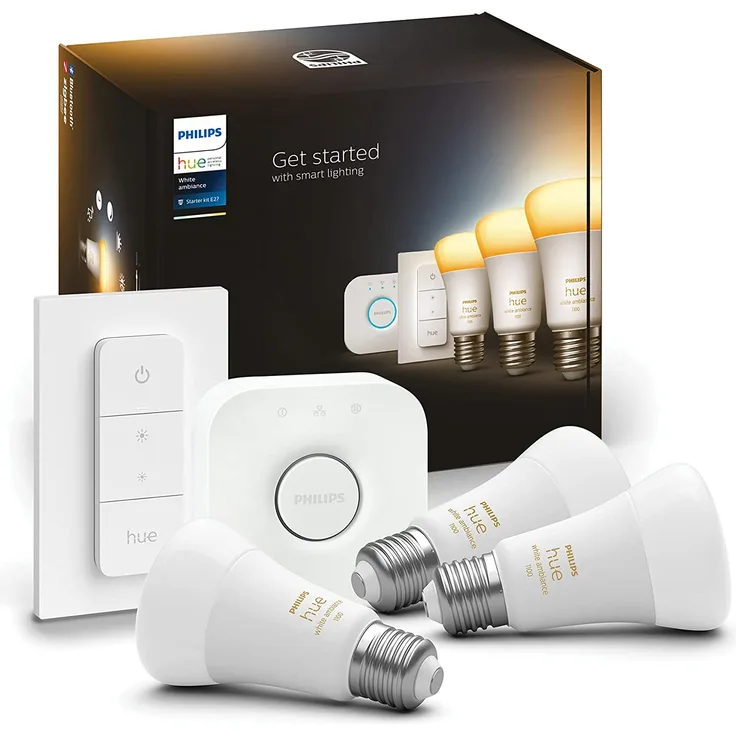 Philips Hue White Ambiance E27 3er Starter Set inkl. Dimmschalter 3x806lm 75W