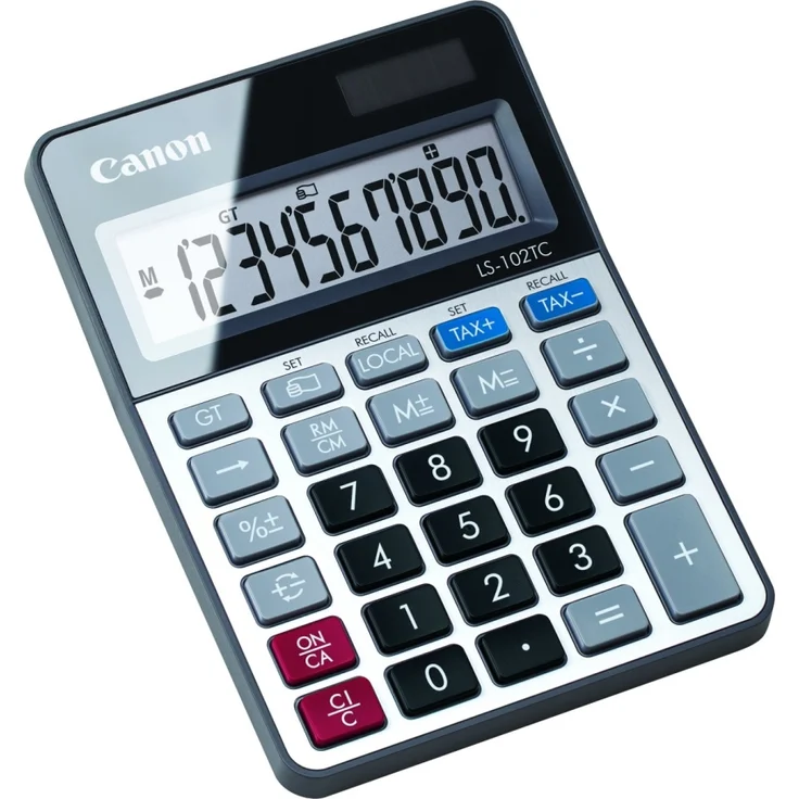 Canon Tischrechner LS-102 TC, Solar- Batteriebetrieb – Bild 2