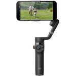 DJI Osmo Mobile 6, Smartphone-Gimbal mit 3-Achsen-Stabilisierung, integrierter Verlängerungsstab, Gestensteuerung, Bluetooth, zusammenklappbar, schwarz