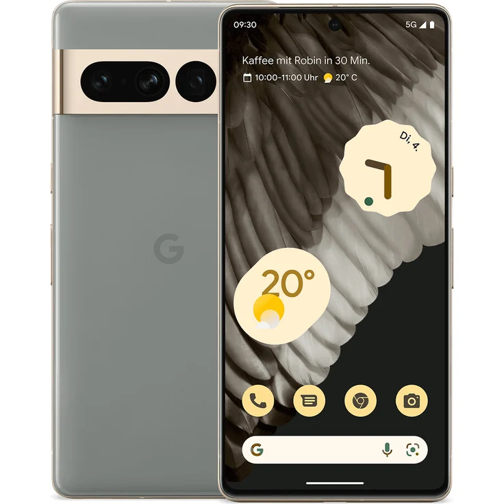 Google Pixel 7 Pro 5G Smartphone 17,043cm (6,71 Zoll) AMOLED-Display, 128GB interner Speicher, 12GB RAM, Dual-SIM, Android 13, Hazel – Bild 1