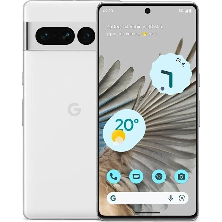 Google Pixel 7 Pro 5G Smartphone 17,043cm (6,71 Zoll) AMOLED-Display, 256GB interner Speicher, 12GB RAM, Dual-SIM, Android 13, Snow – Bild 1