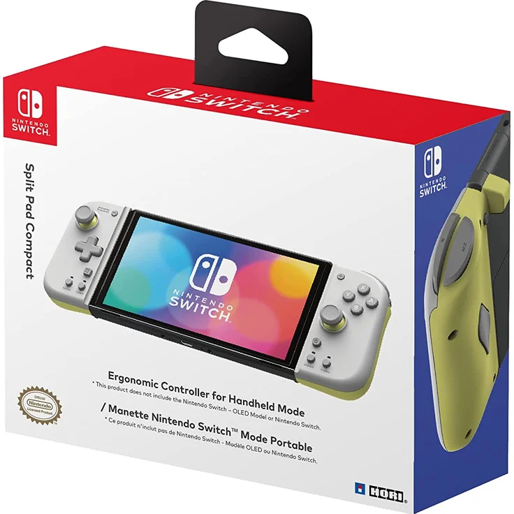 Hori Split Pad Compact, hellgrau-gelb (Switch) (NSW-373U) – Bild 3
