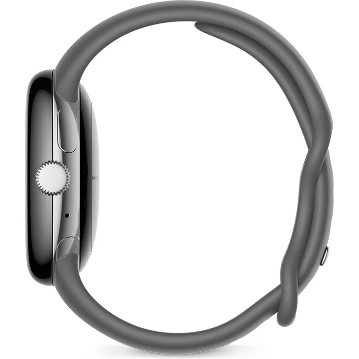 Google Pixel Watch 4G Smartwatch, Unisex, 41mm, Polished Silver Sportarmband Charcoal – Bild 4