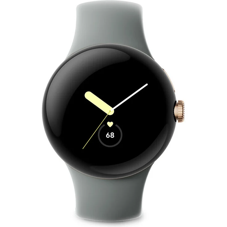 Google Pixel Watch 4G Smartwatch, Unisex, 41mm, Champagne Gold Sportarmband Hazel – Bild 2
