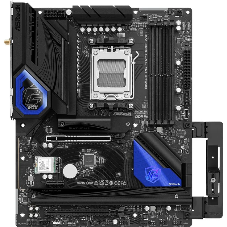 ASRock B650E PG Riptide WiFi - Motherboard - ATX - Sockel AM5 - AMD B650 Chipsatz - Bluetooth, 2,5 Gigabit LAN, Wi-Fi-Onboard-Grafik (CPU erforderlich) - High Definition Audio (7.1-channel) (90-MXBL00-A0UAYZ) – Bild 7