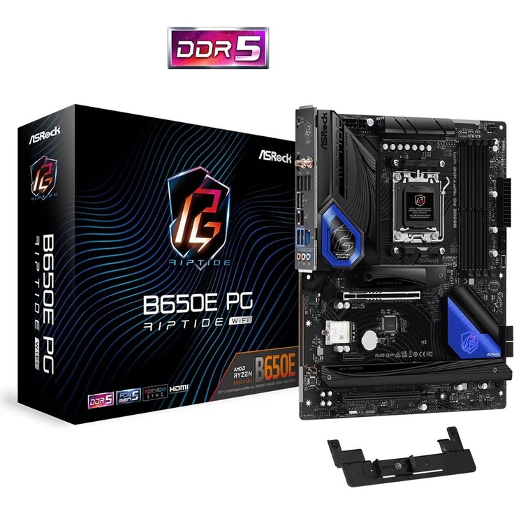 ASRock B650E PG Riptide WiFi - Motherboard - ATX - Sockel AM5 - AMD B650 Chipsatz - Bluetooth, 2,5 Gigabit LAN, Wi-Fi-Onboard-Grafik (CPU erforderlich) - High Definition Audio (7.1-channel) (90-MXBL00-A0UAYZ) – Bild 6