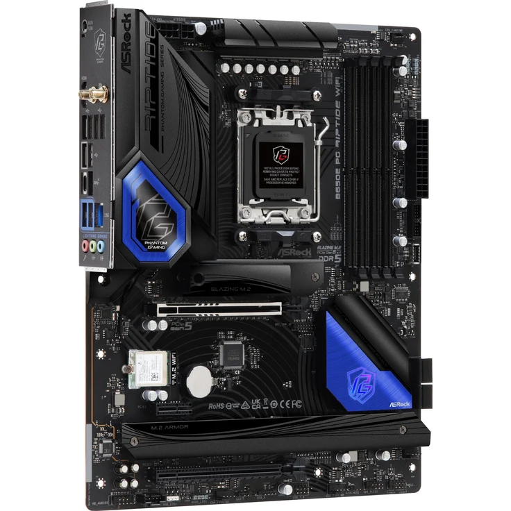 ASRock B650E PG Riptide WiFi - Motherboard - ATX - Sockel AM5 - AMD B650 Chipsatz - Bluetooth, 2,5 Gigabit LAN, Wi-Fi-Onboard-Grafik (CPU erforderlich) - High Definition Audio (7.1-channel) (90-MXBL00-A0UAYZ) – Bild 2