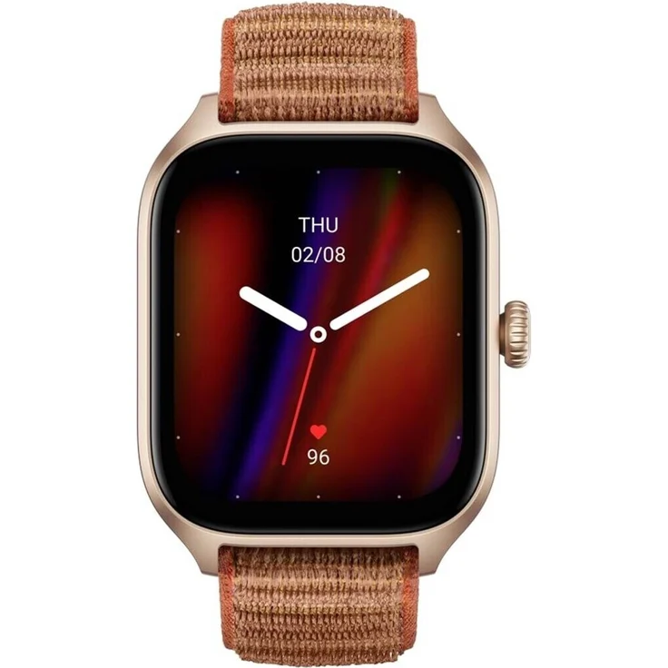 Amazfit GTS 4 Smartwatch GPS, Unisex, Einheitsgröße, Textilarmband, Autumn Brown – Bild 2