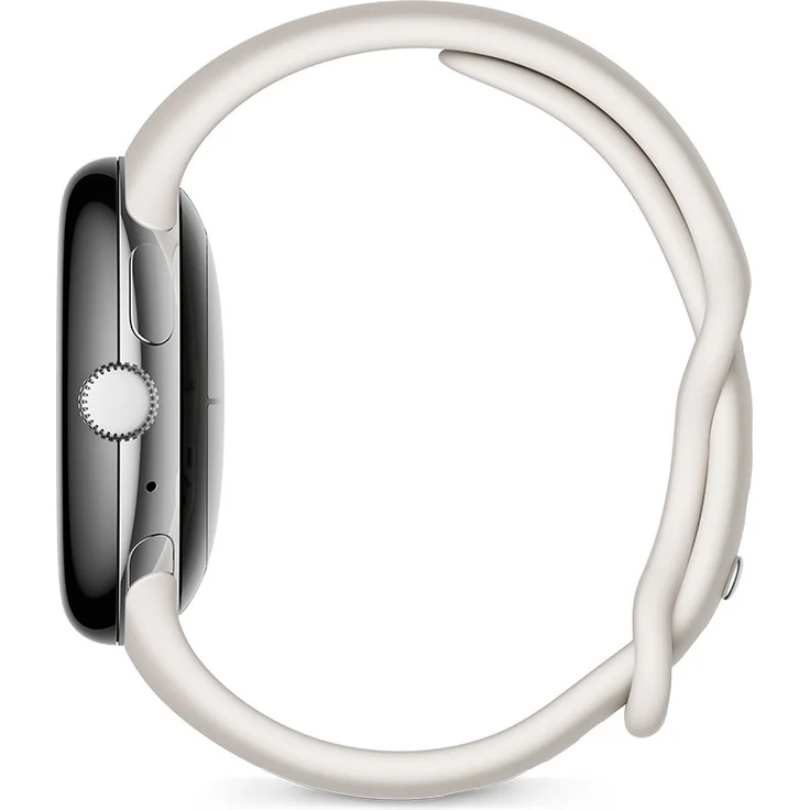 Google Pixel Watch Bluetooth Smartwatch, Unisex, 41mm, Polished Silver Sportarmband Chalc – Bild 4