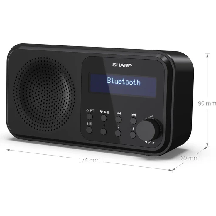 Sharp DR-P420BK Digitalradio mit Bluetooth 5.0, DAB, DAB+, UKW (FM), schwarz – Bild 7
